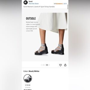 Sorel Joanie III Sport Strap Wedge Sandals - Sample Shoes